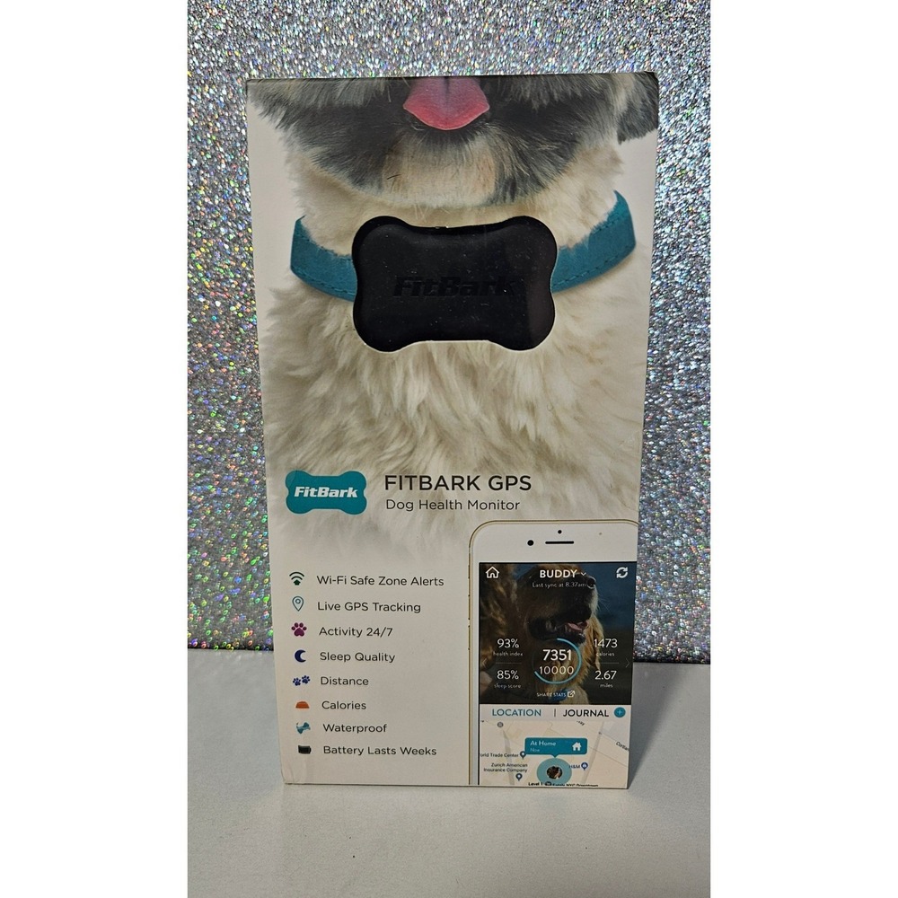 FitBark GPS Dog Health Monitor Black Activity Sleep Tracker Waterproof‎